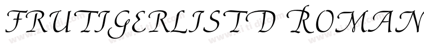 FrutigerlIStd Roman字体转换